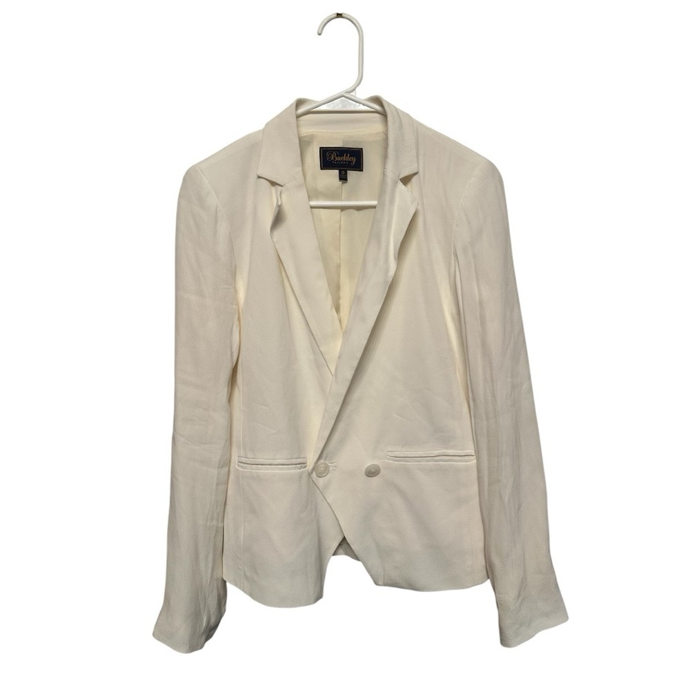 J. Crew Buckley Tailoring Line Women's Cream Lightweight Blazer Size 0